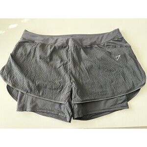 NWOT Gymshark Women’s Speed 2 in 1 Black Shorts Training Running Gym 2XL / XXL